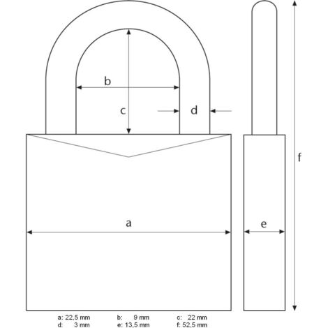 ABUS 145/20 AB145/20 Plata, Argento