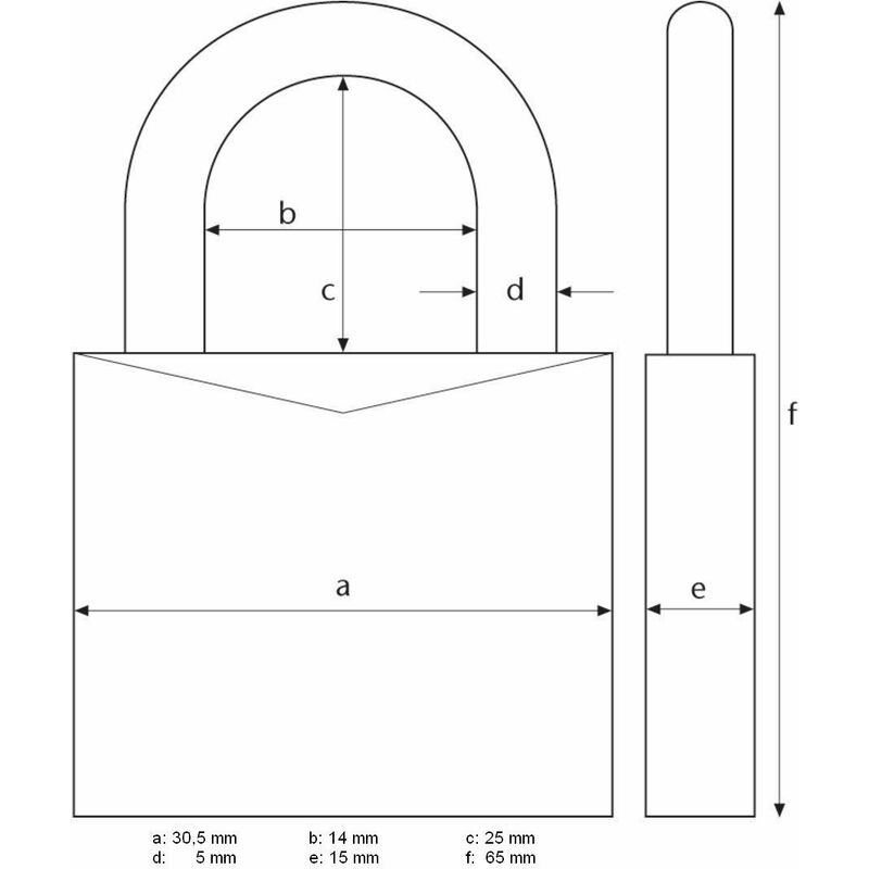 Image of ABUS Serratura a combinazione 165/30 - lucchetto in ottone - con codice numerico regolabile individualmente - serratura per valigia/serratura per