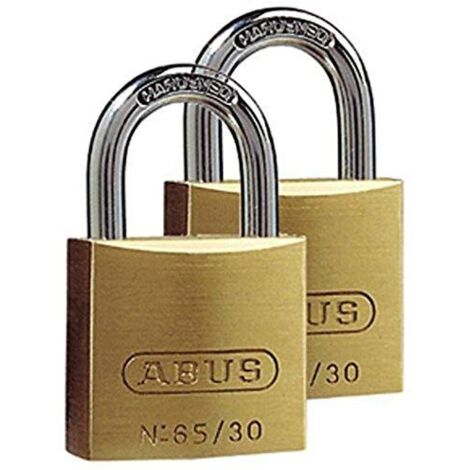 ABUS 35119 65/30 Set di 2 lucchetti in ottone 30 mm