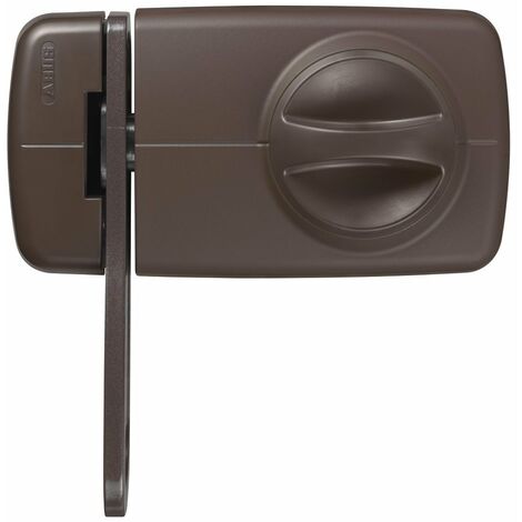 Abus 532740 7030 B - Serratura supplementare per porta con gancio di sicurezza, colore: Marrone