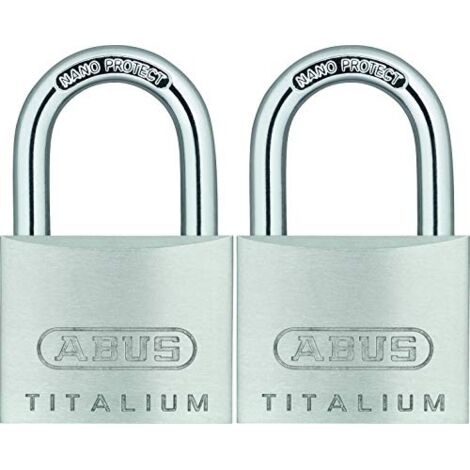 ABUS 56385 LOT DE 2 CADENAS 20 MM ARGENT