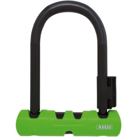 Abus – Antivol U 410 compact en acier cémenté – Résistance accrue contre crochetage – Livré avec support USH34 et 2 clés – 14mm diamètre anse