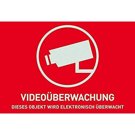 ABUS AU1320 Segnale di avvertimento Videosorveglianza Lingue Tedesco (L x A) 148 mm x 105 mm