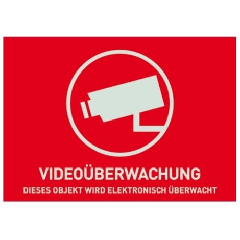 ABUS AU1320 Warnaufkleber Videoüberwachung (ohne ABUS Logo) 148x105 mm