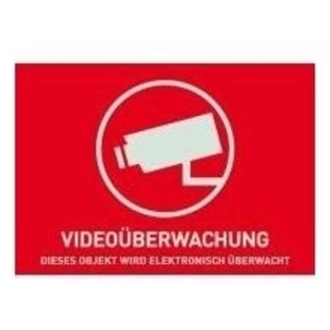 ABUS AU1321 Segnale di avvertimento Videosorveglianza Lingue Tedesco (L x A) 74 mm x 52.5 mm