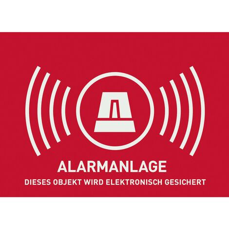 ABUS AU1322 Warnaufkleber Alarmanlage Sprachen Deutsch  (B x H) 148 mm x 105 mm