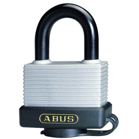 Abus – Cadenas à clé 7045 70mm en laiton massif – Anse en acier inoxydable 8mm – Sécurité anti-perçage et anti-arrachement – 2 clés réversibles