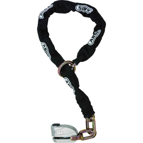 Abus- Combinaison serrure-chaîne Granit Detecto XPlus™ 8008/12KS120 - Antivol pour moto avec fonction alarme - Niveau de sécurité 20, noir