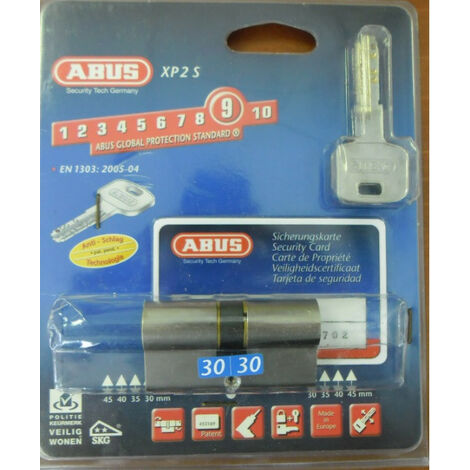 Abus - Cylindre Radial haute sécurité breveté avec 3 clés + Carte propriétaire D:30x30