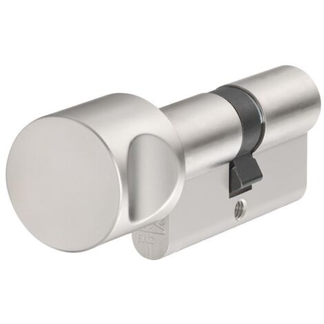 Abus E60NP Nickel Pearl Thumbturn Cylinder with Z30/K30C Compatibility and 6-Pin Key Cylinder