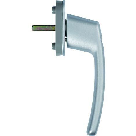 Abus Fg200 Ab208 Maniglia con Blocco Antifurto, Serratura a Spinta con Cilindro per Finestre, Chiave Maestra, Livello di Sicurezza: 3, 44258, Argento