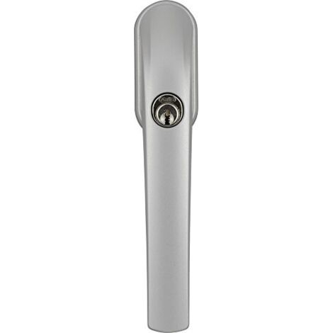 Abus Fg300 Maniglia con Blocco Antifurto, Serratura a Spinta con Cilindro per Finestre, Serratura Multipla, Livello di Sicurezza: 5, 48517, Argento