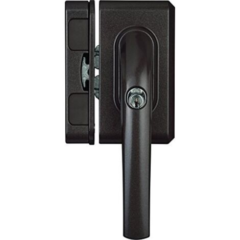 Abus Fo500N Al0125 Maniglia con Blocco, Serratura a Spinta con Cilindro per Finestre, Chiave Maestra, Livello di Sicurezza: 10, 71323, Marrone