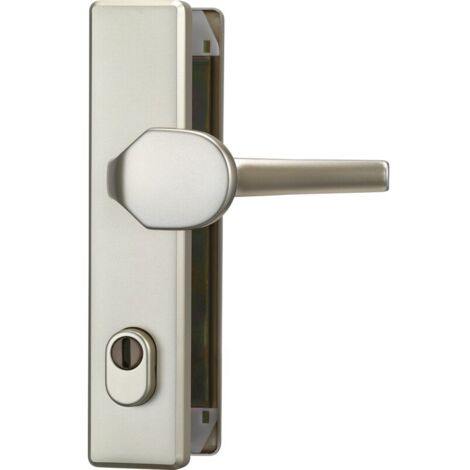 ABUS Haustürbeschlag Schutzbeschlag HLZS814 F2 Wechselgarnitur Neusilber