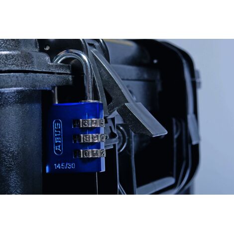 ABUS Lucchetto a combinazione 145/30 blu - Lucchetto per bagagli, armadietti e molto altro. - Lucchetto in alluminio - codice numerico regolabile individualmente - livello di sicurezza 3