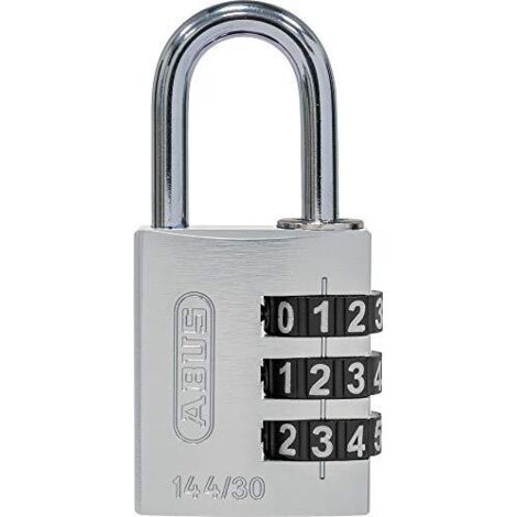 ABUS Lucchetto a combinazione in alluminio 144/30, con numeri grandi, 80798