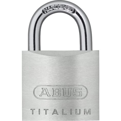 ABUS Lucchetto in titanio 54TI/40, confezione da 3, lucchetto in alluminio leggero con arco in acciaio temprato, doppio anello bloccato, sicurezza 3