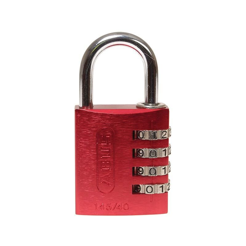 145/40 Red c Aluminium Combination Padlock - Abus