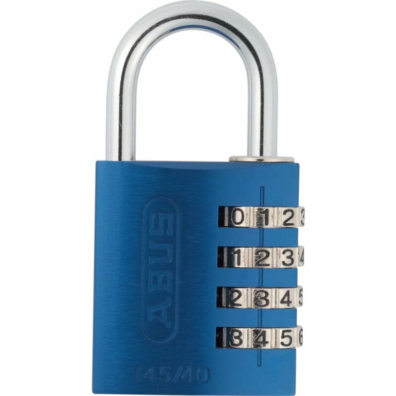 145/40 Blue c Aluminium Combination Padlock - Abus