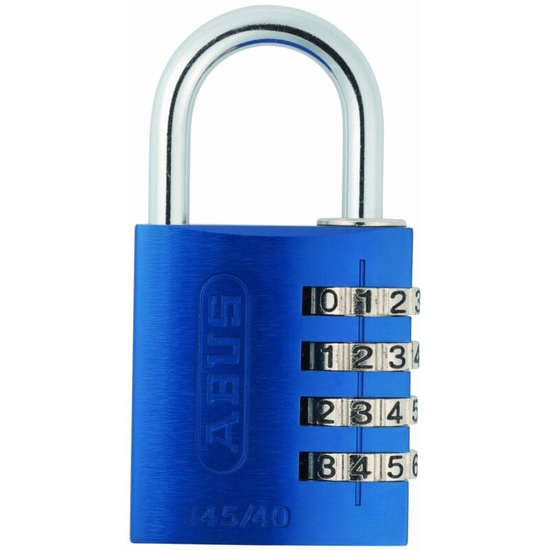 145/40 Blue c Aluminium Combination Padlock - Abus