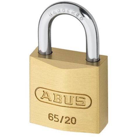 ABUS Mechanical 65/40mm Brass Padlock 63mm Long Shackle Keyed Alike 404 ABUKA05320