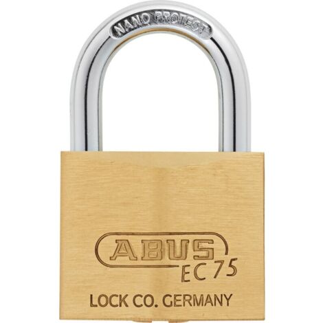 ABUS Messing-Hangschloß EC 75 75/40 Wendeschlüsselmechanik
