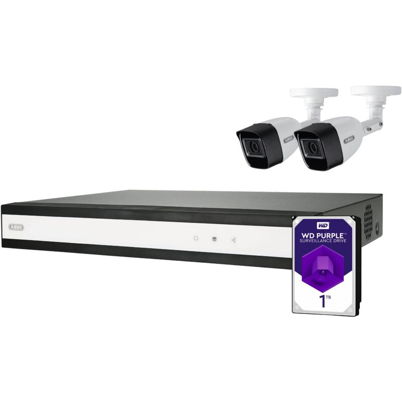 Performance Line TVVR33622T analogique, ahd Set pour caméra de surveillance 6 canaux avec 2 caméras 1920 x 1080 pi - Abus