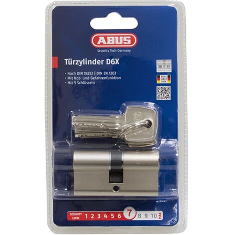 ABUS Profil-Zylinder D6XNP 35/40 mit Codekarte und 5 Schlüsseln, 48301