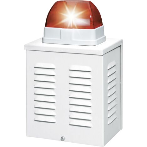 ABUS SG1650 Sirène d'alarme avec gyrophare 110 dB rouge intérieure, extérieure 12 V/DC D37405