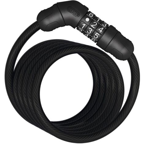 ABUS, Star 4508K/150, Antifurto con Cavo a Spirale Spessore di 8 mm, Lucchetto per Bicicletta, Livello di Sicurezza ABUS 2