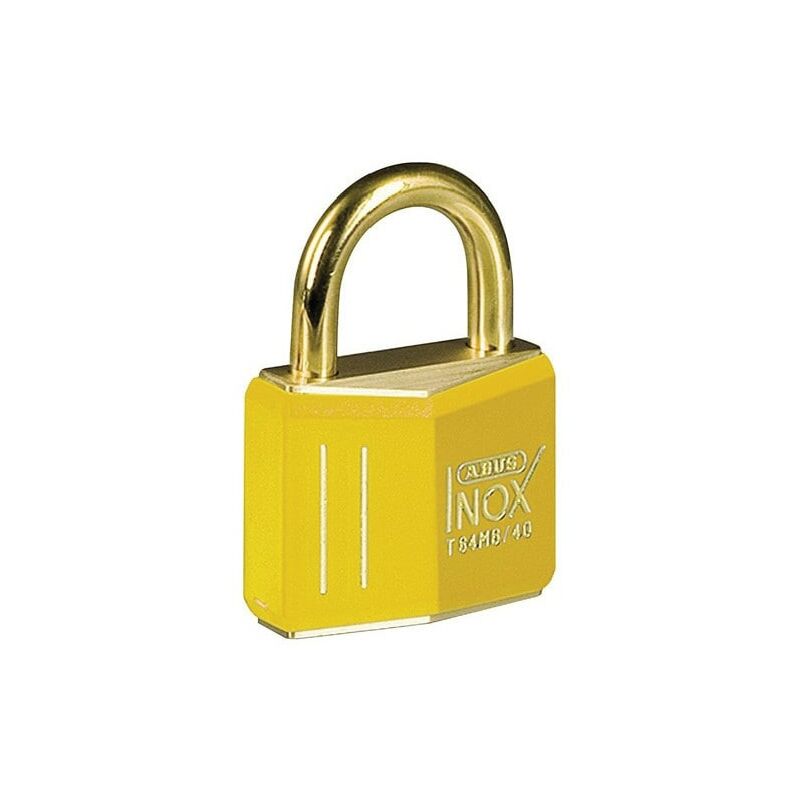 Abus T84MB/40KA Lock-off Yellow Brass Key Padlock - 40mm
