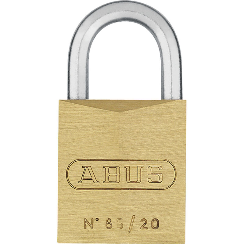 Abus - Zylindervorhangschloss 85/20 Schlosskörperbreite 21 mm Messing verschiedenschließend