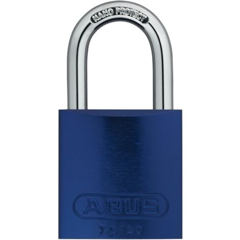 ABUS Vorhangschloss Aluminium 72/40 blau vs. Lock-Tag
