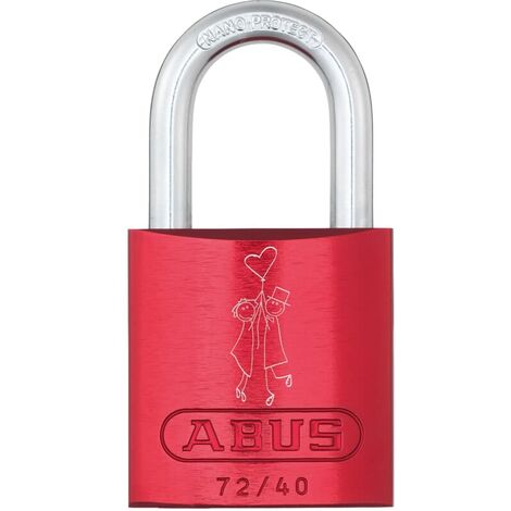Abus Vorhangschloss Aluminium 72/40 rot LoveLock 1