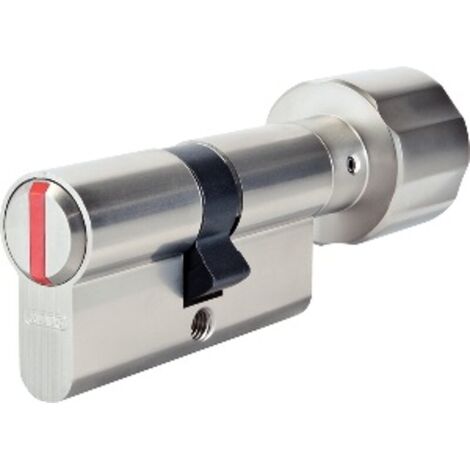 ABUS WC/BAD Zylinder 30/35, Nickel matt Knaufseite 30mm, mit