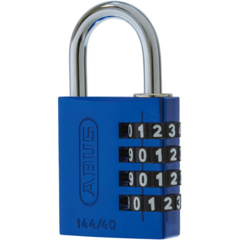 ABUS Zahlen-Vorhangschloss 144/40 Lock-Tag Aluminium, blau