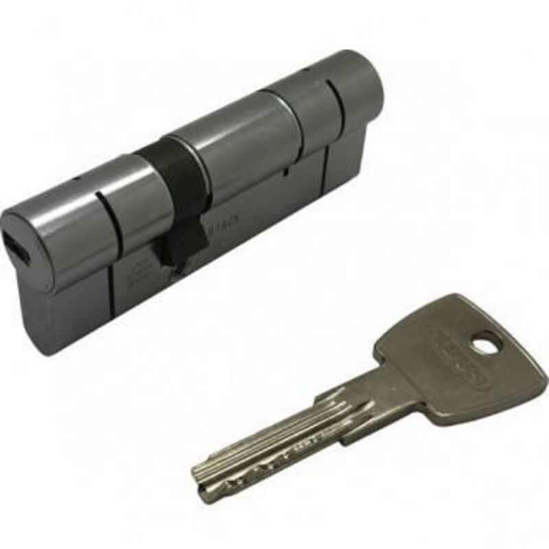 Zylinderschloss Abus D66 Messing Nickel 30 x 60 mm