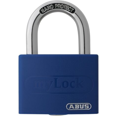 ABUS Zylindervorhangschloss T65AL/40 blau Lock-Tag Schlossk.-B.43mm Alu.versch.-schl. - 80282 9