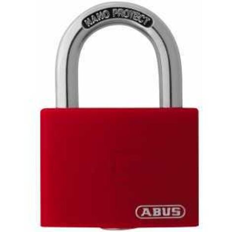 ABUS Zylindervorhangschloss T65AL/40 rot gl.Schlosskörper-B.43mm Alu.gl. - 49943 2