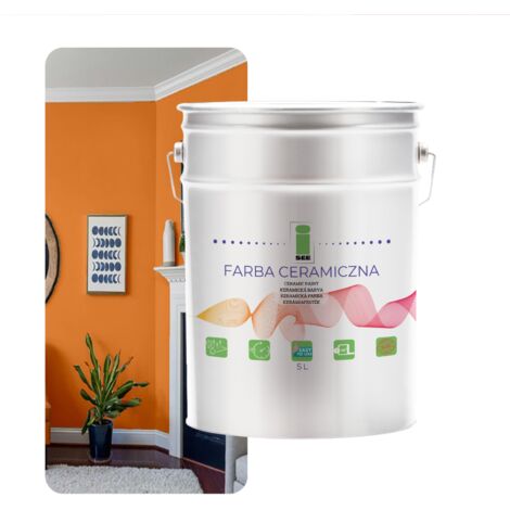 ABWASCHBARE KERAMIK-WANDFARBE HONIGORANGE 5L FLECKENABWEISEND