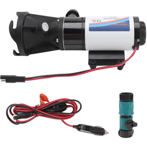 Abwasserpumpe für Wohnmobile 45 l/min 12,0 gpm, Zerkleinerungspumpe für Wohnmobile, 4 Flügel, einfache Bedienung, Fluorpolymerlegierung, 12 V, für Wohnmobile, Yachten, Küche, Badezimmer.