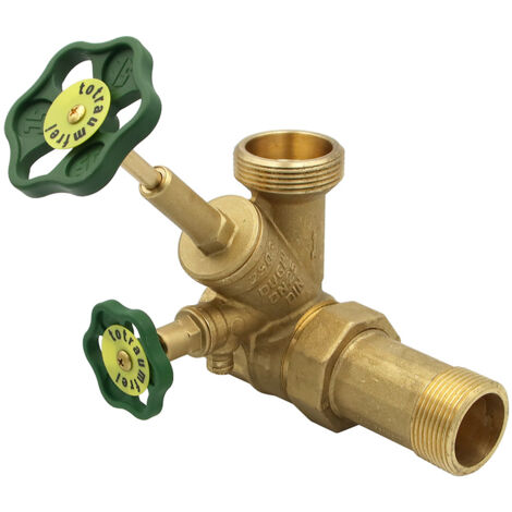 Abzweig T-Ventil Freistrom Eingang DN25 mit steigende Spindel