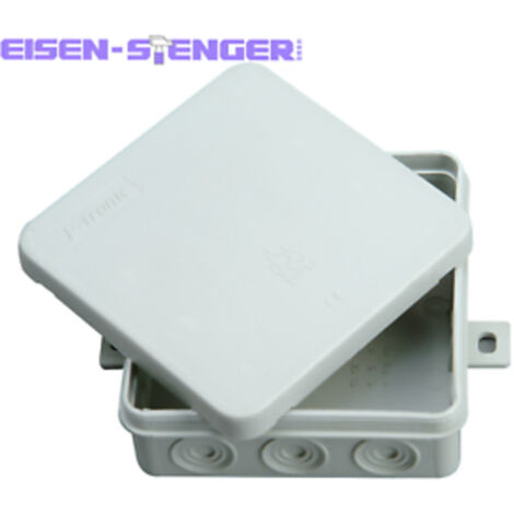 Abzweigdose, IP54, 2,5qmm, 100x100x40mm, grau, Kunststoff, Wand-/Deckenmontage, Halogenfrei, 348804003