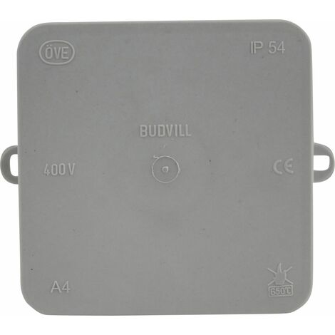 Abzweigkasten Aufputz IP 54, 100 x 100 x 40 mm grau Abzweigdose Verteilerdose AP