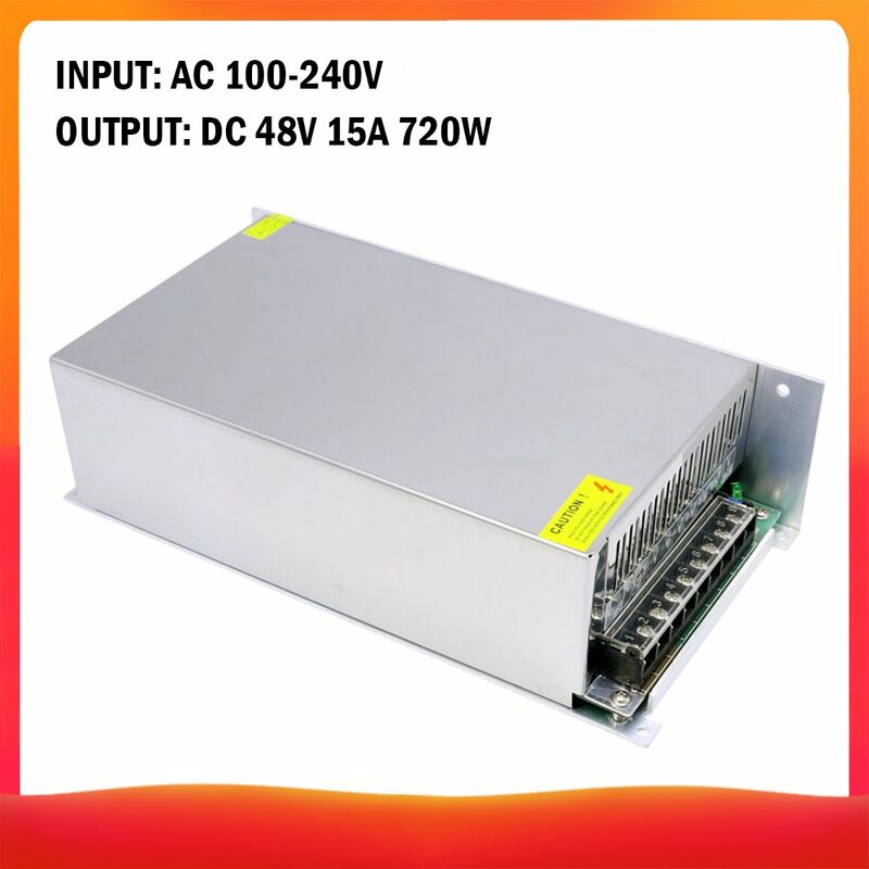 

AC 100-240V a DC 48V 15A 720W Transformador de voltaje Fuentes de alimentacion conmutadas reguladas Adaptador Convertidor para tiras Luz Camara