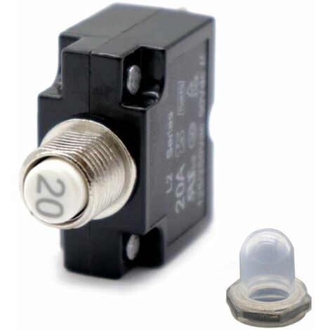 AC 125/250V 20A Réinitialiser Interrupteur Thermique Protection Contre Les Surcharges Disjoncteur Protection Contre Les Surcharges,Noir
