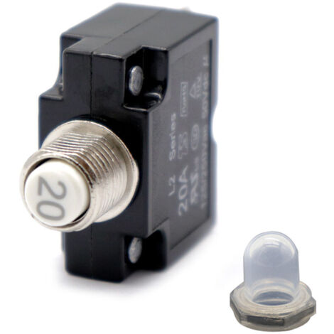 Ac 125/250V 20A Reinitialiser Interrupteur Thermique Protection Contre Les Surcharges Disjoncteur Surcharge Protecteur,Noir
