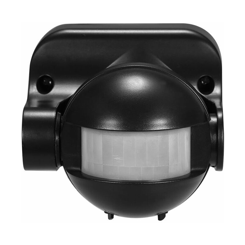 

AC 220V-240V Interruptor de sensor de movimiento infrarrojo PIR de seguridad IP44 para exteriores de 180 grados,Negro