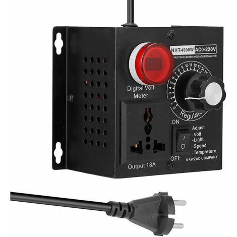 ac 220v 4000w Compact Controller Variable Voltage Speed Portable Temperature Light Voltage Adjuatable Dimmer