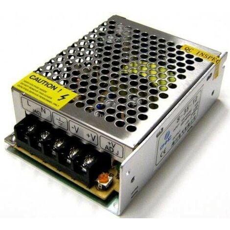 TECH-IT Ac 220v Dc 12v Alimentatore 5A 60W Stabilizzato Switching Trimmer